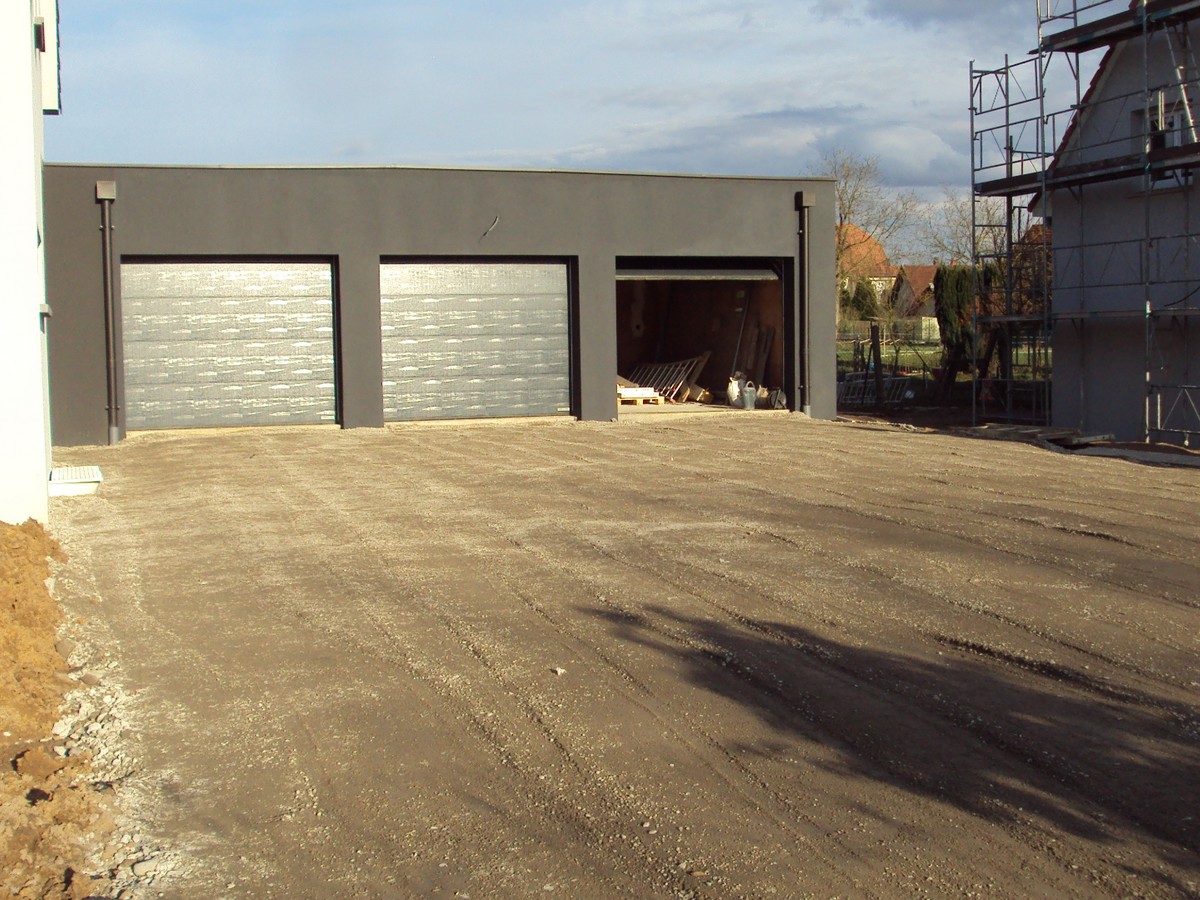 Création d'une allée de garage.